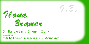 ilona bramer business card